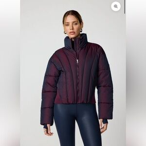 MPG Purple Blue Aurora Iridescent Puffer Jacket